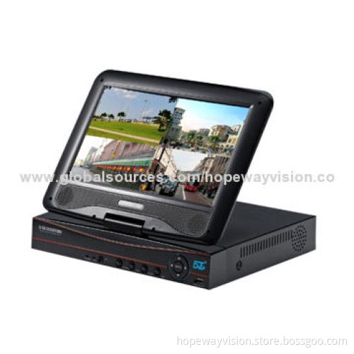 7" LCD 4CH NVR, Uses Hisi 3520A with P2P and POE Home Security System